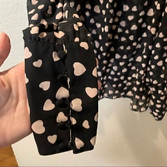 New York & Company Blouse Womens XS Coquette Office Whimsigoth Swiftie Sheer - Picture 9 of 11